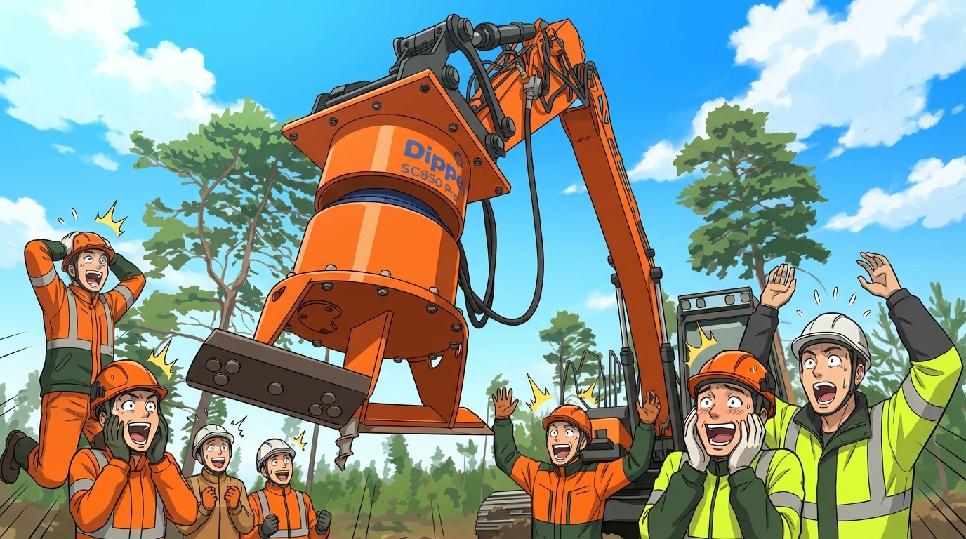 Dipperfoxとは？切り株処理を革新する最新クラッシャーの仕組み