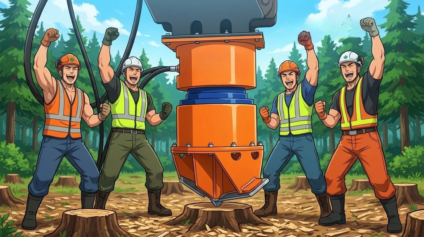 Dipperfoxスタンプドリルで地盤を守りながら伐根作業を効率化｜掘り起こさない次世代工法