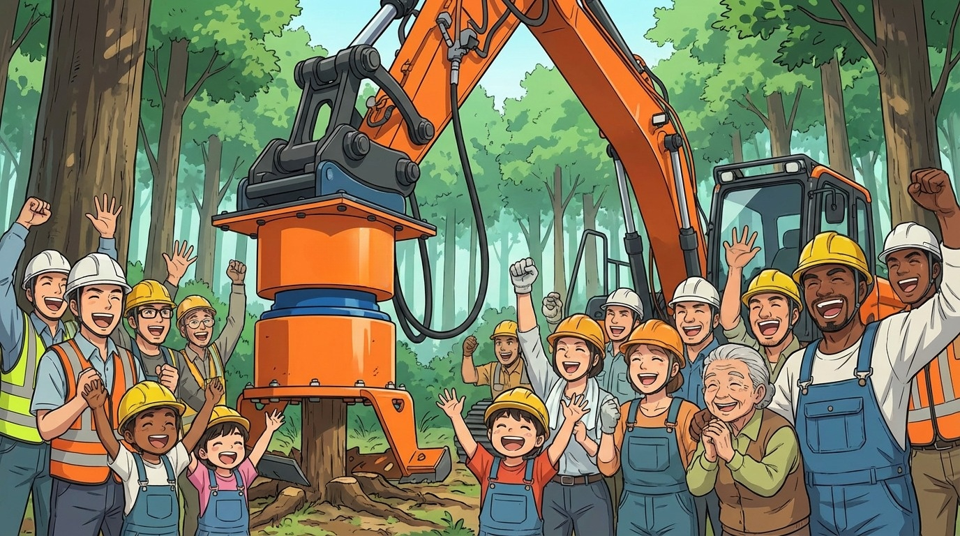 切り株クラッシャーの最新技術｜Dipperfoxが世界で採用される理由とは？