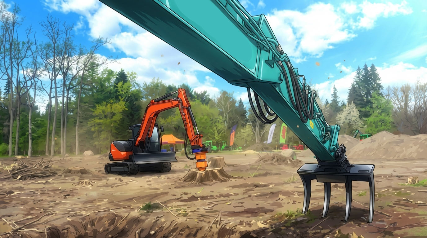 切り株は掘り起こすべきか？Dipperfoxで粉砕すべきか？従来工法との徹底比較